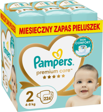 PAMPERS Premium Care pieluchy 4 8kg rozmiar 2 224 szt