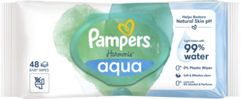 PAMPERS Harmonie Aqua chusteczki nawilzane 48 szt