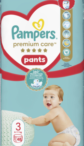 PAMPERS Premium Care pieluchomajtki 3 6 11 kg 48 szt